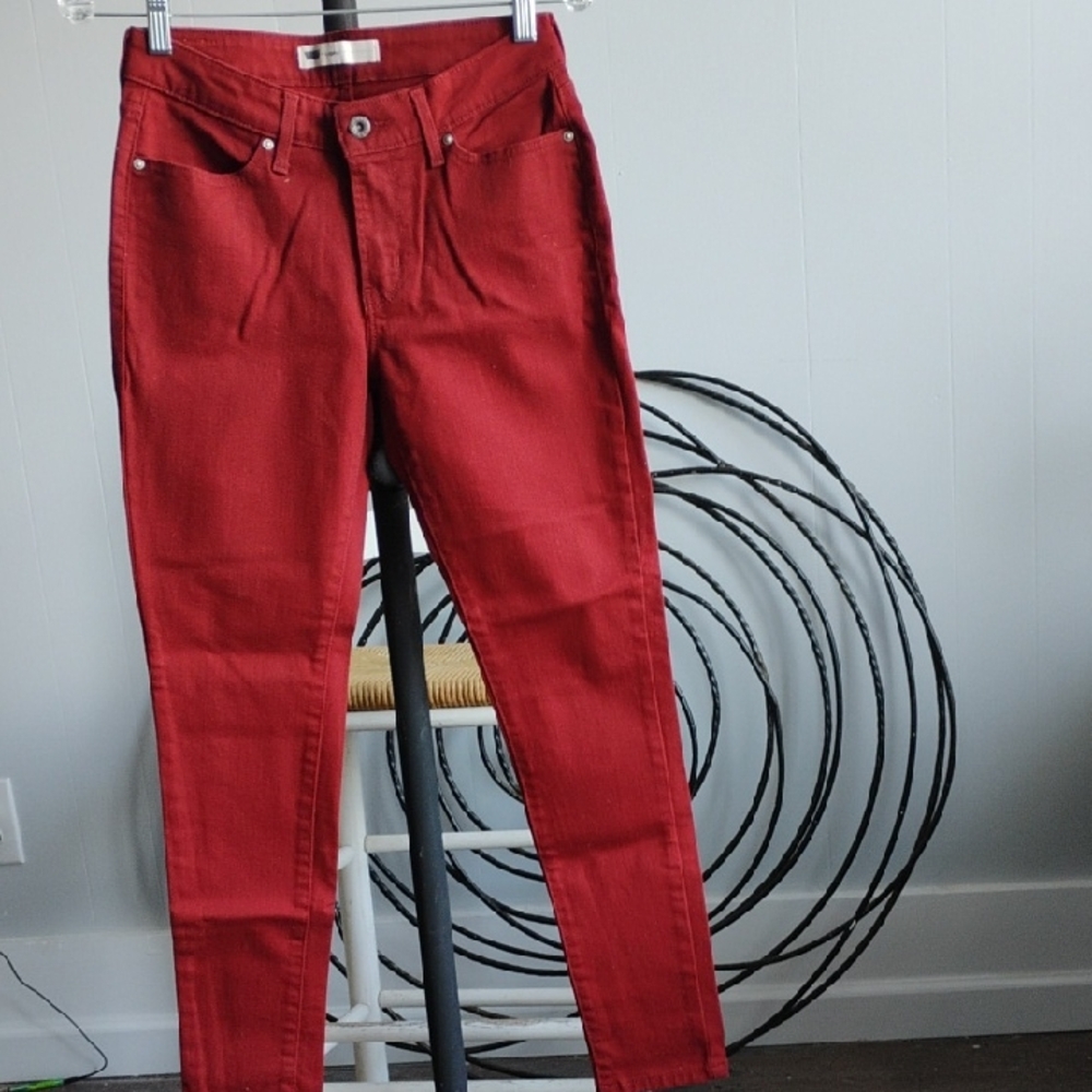 {$15 BUNDLED} LEVI'S Brick Red Jean Legging Pant Bottom